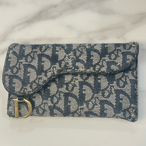 Dior Monogram Trotter Saddle Wallet - Picture 1 of 8